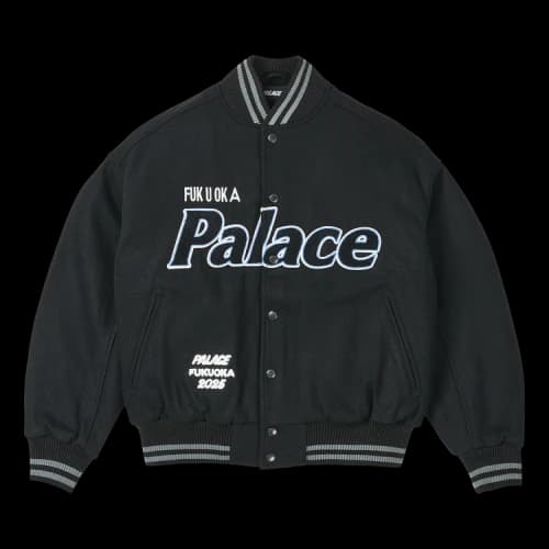 Palace Fukuoka Varsity Jacket 'Black'