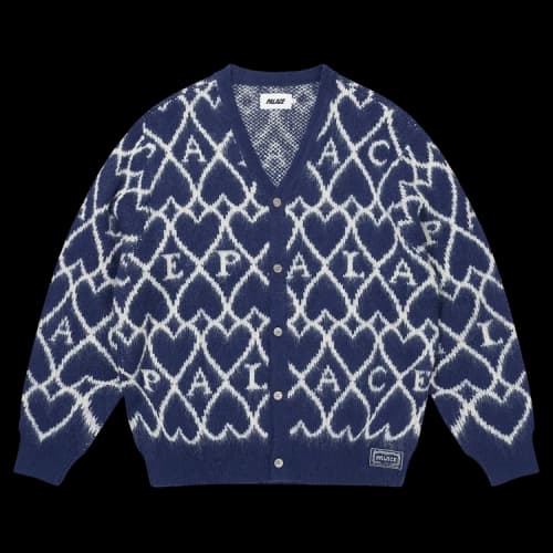 Palace Hairy Heart Knit 'Blue'