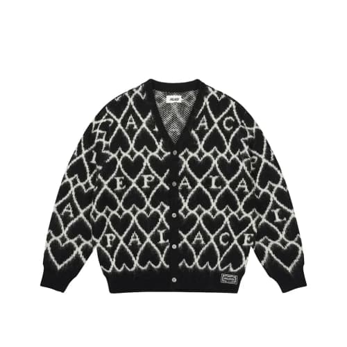 Palace Hairy Heart Knit 'Black'