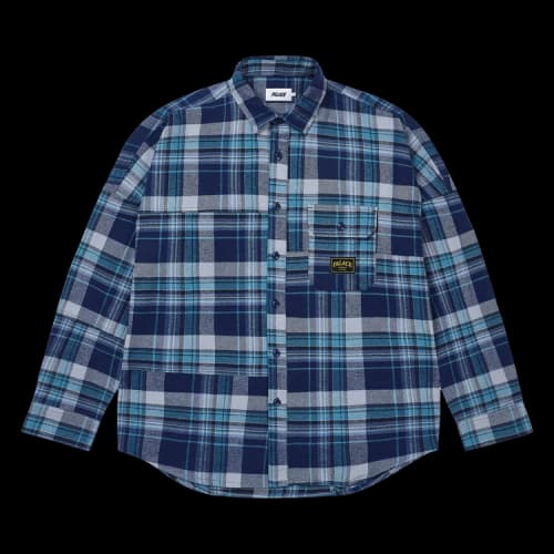 Palace Lumber Yak Patch Overshirt 'Blue'