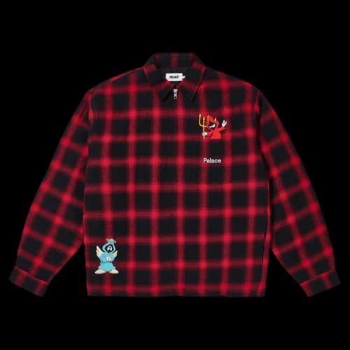 Palace Zip Up Shirt 'Red'
