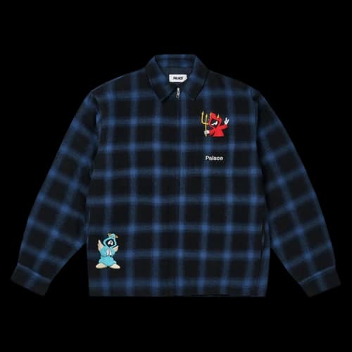Palace Zip Up Shirt 'Navy'