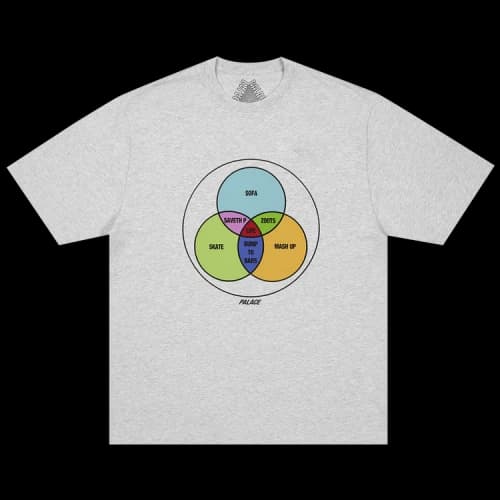 Palace Zen Diagram T-Shirt 'Grey Marl'