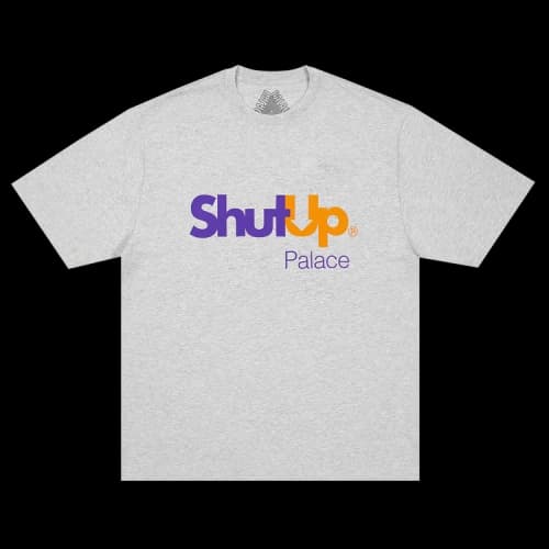 Palace Shut Up T-Shirt 'Grey Marl'