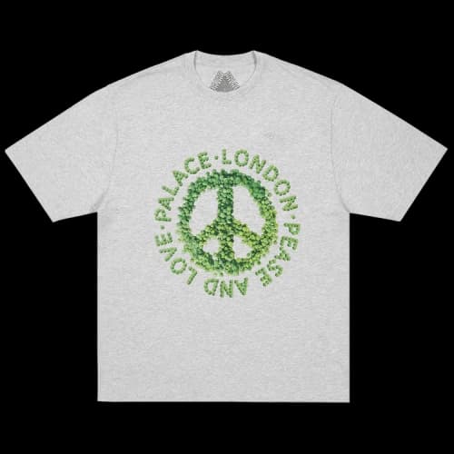 Palace Pease And Love T-Shirt 'Grey Marl'