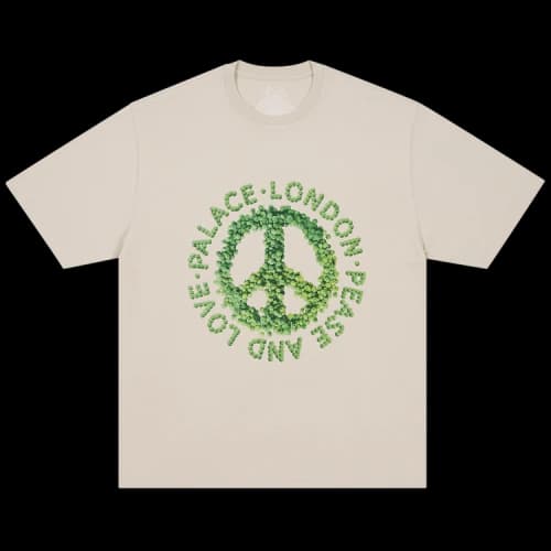 Palace Pease And Love T-Shirt 'Stoney Grey'