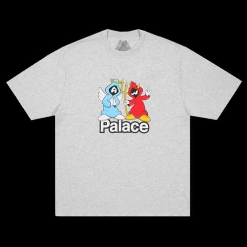 Palace Right And Wrong T-Shirt 'Grey Marl'