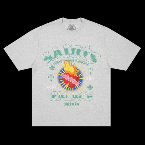 Palace Gods Gift T-Shirt 'Grey Marl'