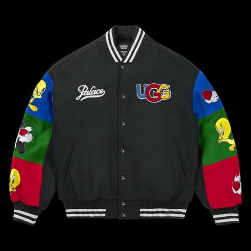 Palace x UGG Looney Tunes Varsity Jacket 'Black'
