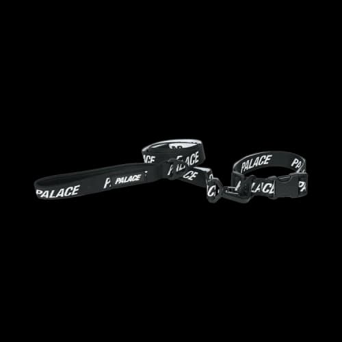 Palace Jacquarded Dog Collar And Lead 'Black'