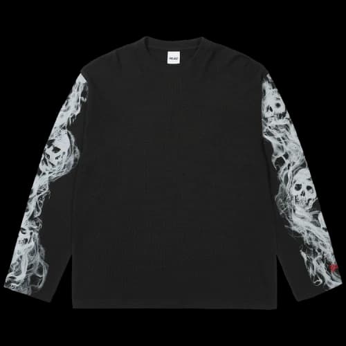 Palace Smoked Waffle Long-Sleeve 'Black'