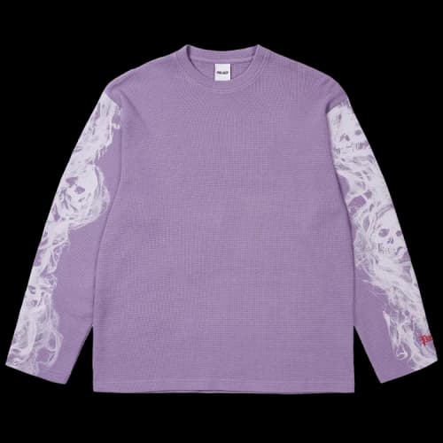 Palace Smoked Waffle Long-Sleeve 'Flat Grape'