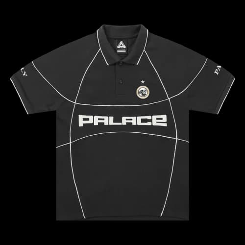 Palace Pro Team Piped Polo 'Black'