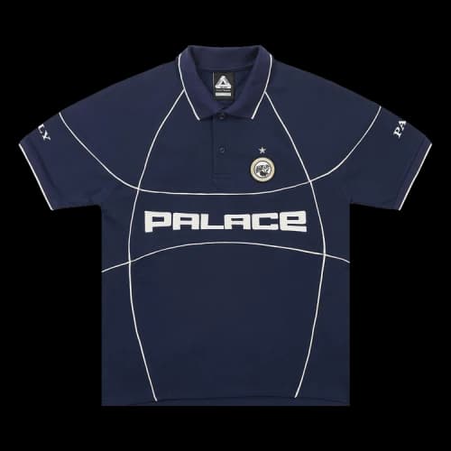 Palace Pro Team Piped Polo 'Navy'