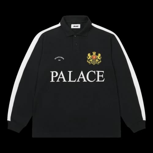 Palace Established Long-Sleeve Polo 'Black'