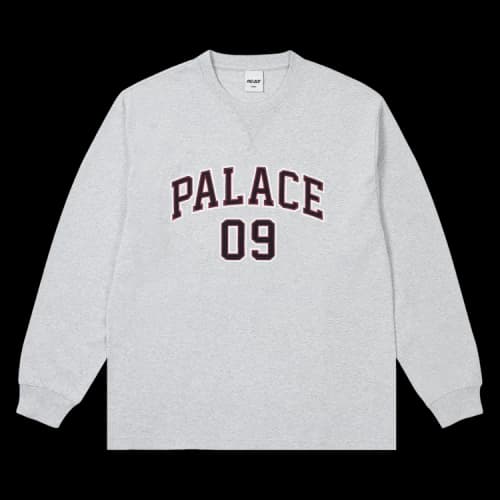 Palace 9 Long-Sleeve 'Grey Marl'