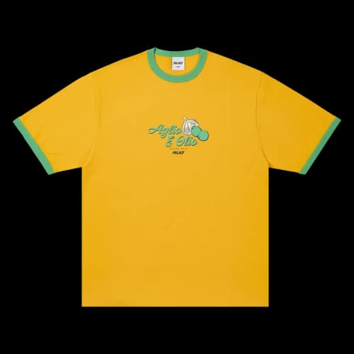 Palace Aglio E Olio Ringer T-Shirt 'Sunny Yellow'