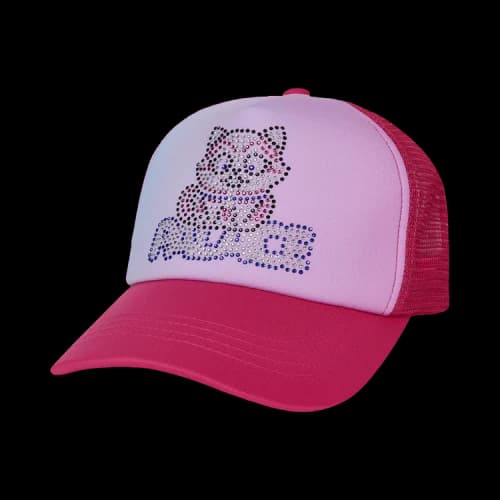 Palace Kitty Rhinestone Trucker 'Sweet Pink'