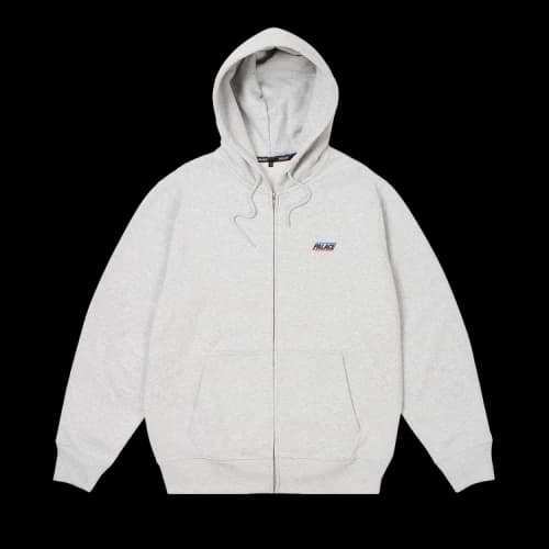 Palace Basically A Zip Hood 'Grey Marl'