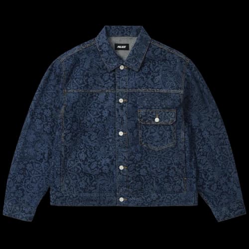 Palace Lace Bleached Denim Jacket 'Indigo Denim'