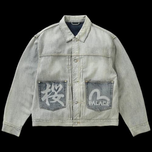Palace x Evisu Type 2 Denim Jacket 'Reverse Indigo'