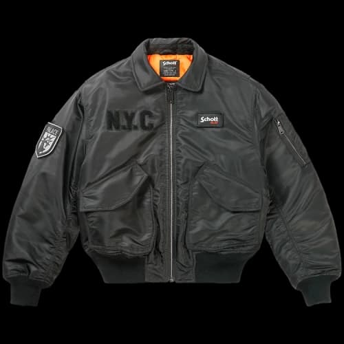 Palace x Schott Cwu 90's Fit Bomber Jacket 'Black'