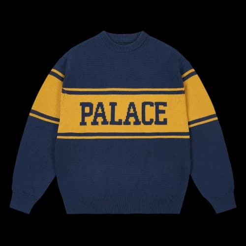 Palace College Stripe Knit 'Navy'