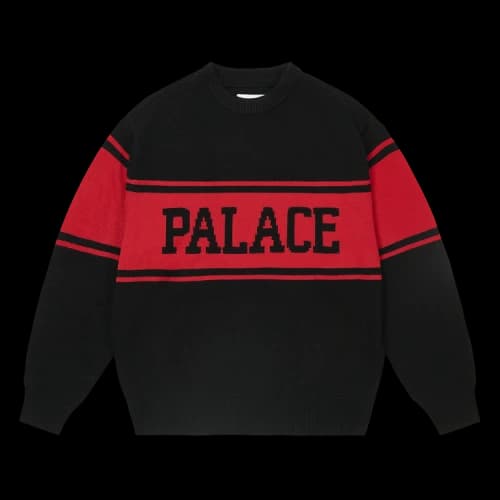 Palace College Stripe Knit 'Black'