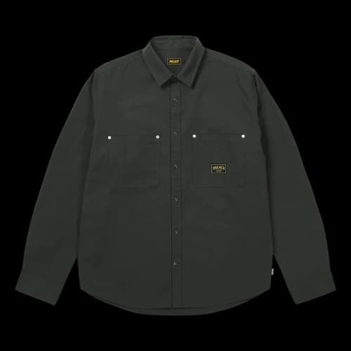Palace Cotton Twill Overshirt Washed 'Black'