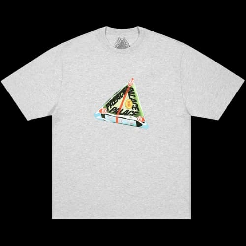 Palace Tri-Onigiri T-Shirt 'Grey Marl'