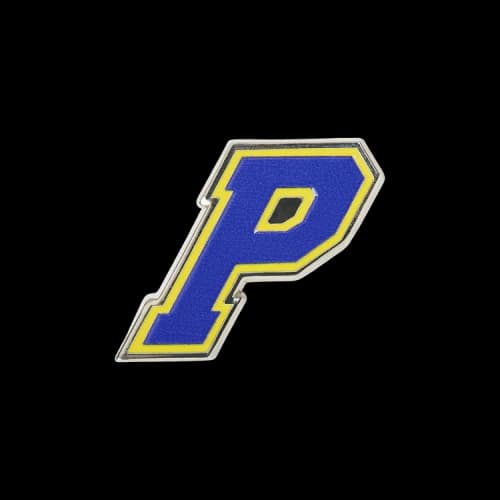 Palace College P Pin Badge 'Yellow/Blue'