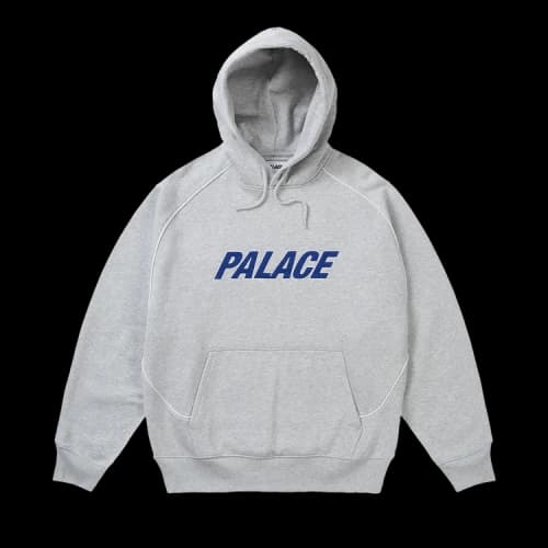 Palace Line It Up Hood 'Grey Marl'
