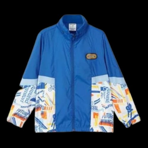 (GS) Skechers Contrast Color Letter Printed Jacket 'Blue White'