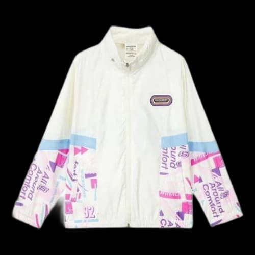(GS) Skechers Letter Print Zip Jacket 'Pruple White'