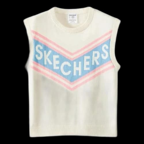 (GS) Skechers Letter Printed Vest 'White Blue Pink'