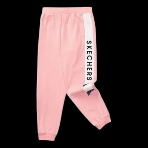 (GS) Skechers Casual Woven Pant 'Pink Black White'