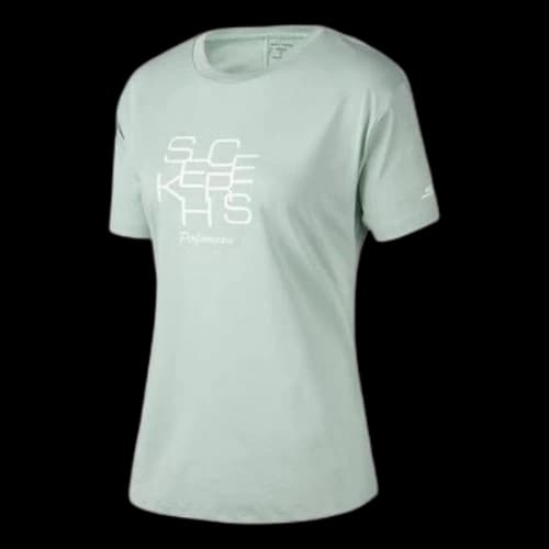 Skechers Sport Short Sleeve Tee 'Green White' (Women's)