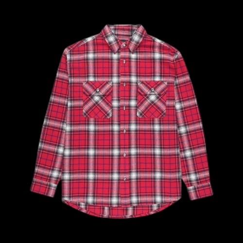 PURPLE BRAND Plaid Flannel Shirt 'Red'