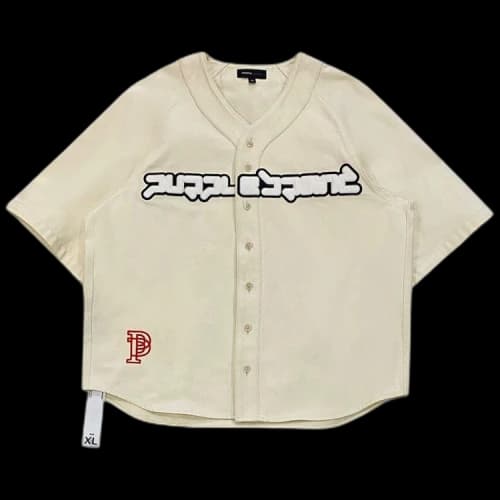 PURPLE BRAND Baseball Shirt 'Ivory'