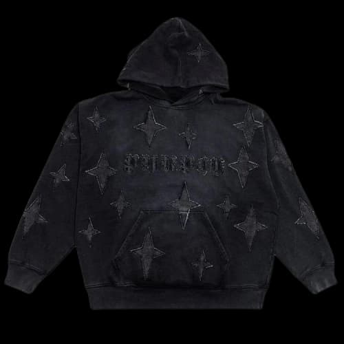 PURPLE BRAND Gothic Stars Hoodie 'Black'
