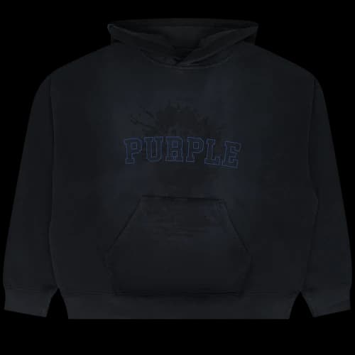 PURPLE BRAND French Terry Arc Logo Hoodie 'Black'