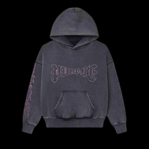 PURPLE BRAND HWT Fleece Pullover Hoodie 'Black'