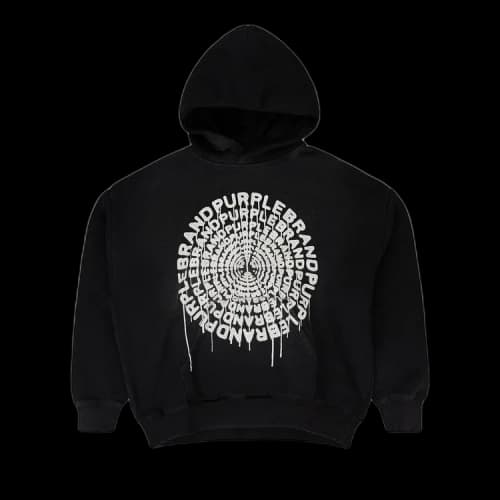 PURPLE BRAND HWT Fleece Pullover Hoodie 'Black'