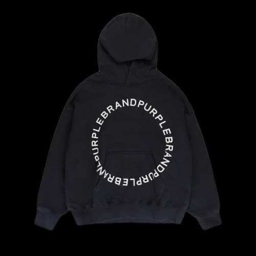 PURPLE BRAND HWT Fleece Pullover Hoodie 'Black'