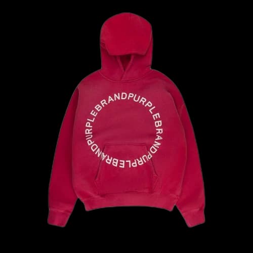 PURPLE BRAND HWT Fleece Pullover Hoodie 'Red'