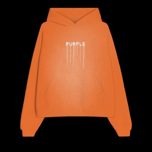 Purple Brand Trademark Hoodie Orange