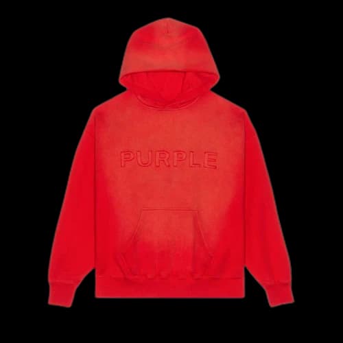 PURPLE BRAND HWT Fleece Pullover Hoodie 'Red'
