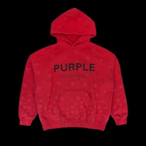 PURPLE BRAND Heavy Fleece Hoodie 'Red'