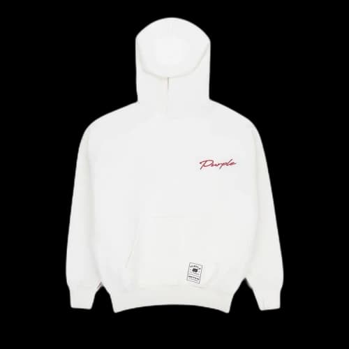 PURPLE BRAND Heavy Fleece Hoodie 'White'