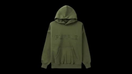 Purple Brand HWT Fleece Pullover Hoodie Green